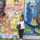 Callie Koeval at the Berlin Wall