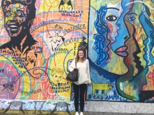 Callie Koeval at the Berlin Wall