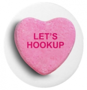Candy heart that says, 