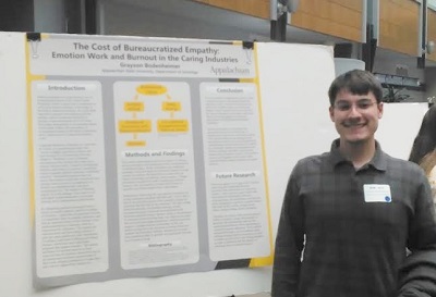 Bodenheimer at poster presentation